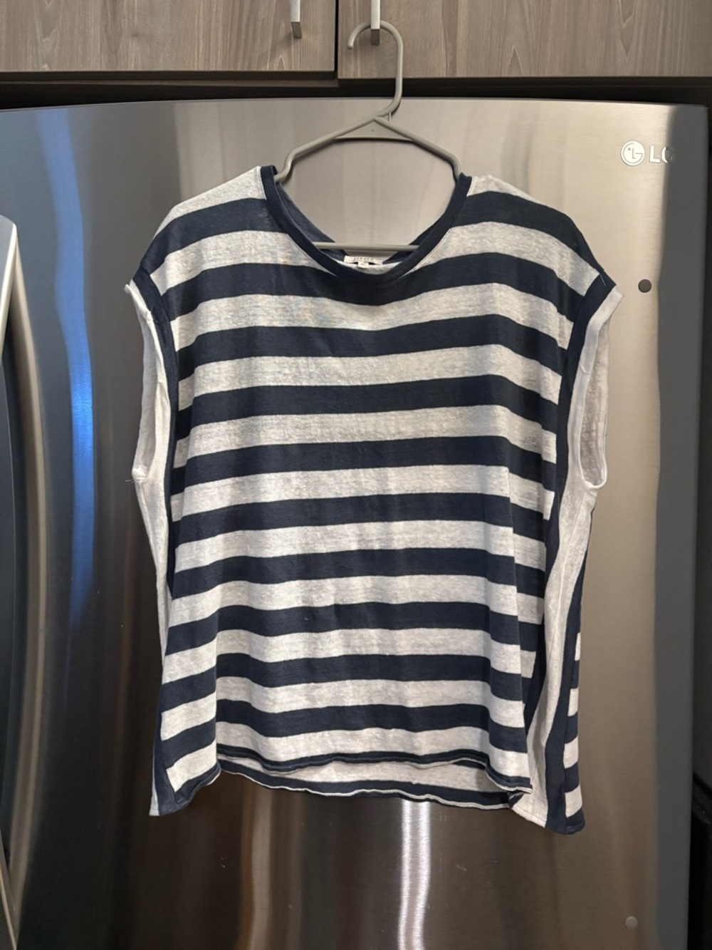 Jigsaw Navy & White Striped Tank Top